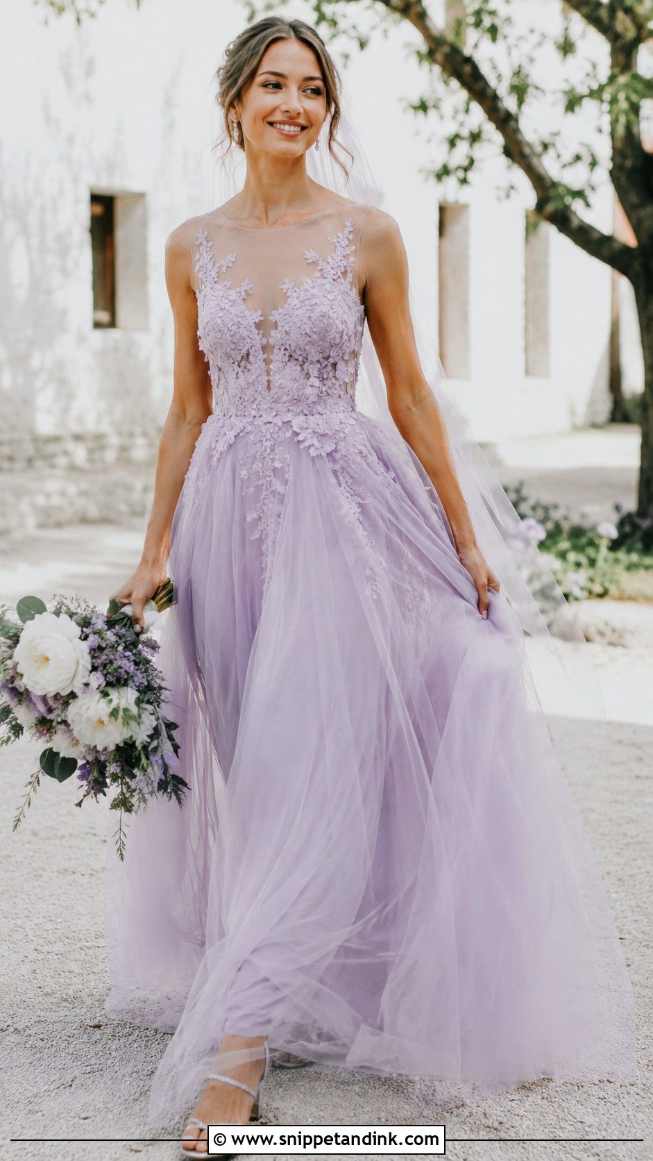 Lilac Tulle Wedding Dress - Snippet and Ink - 25 Lilac Wedding Dress Ideas