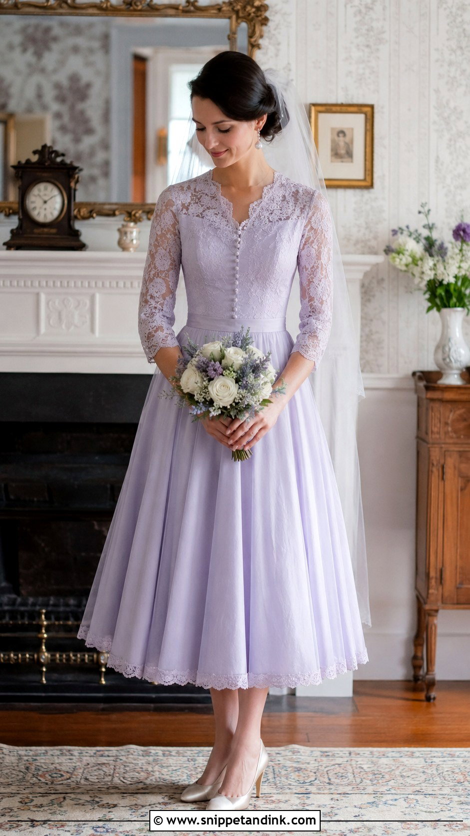 Lilac Vintage Wedding Dress - Snippet and Ink - 25 Lilac Wedding Dress Ideas