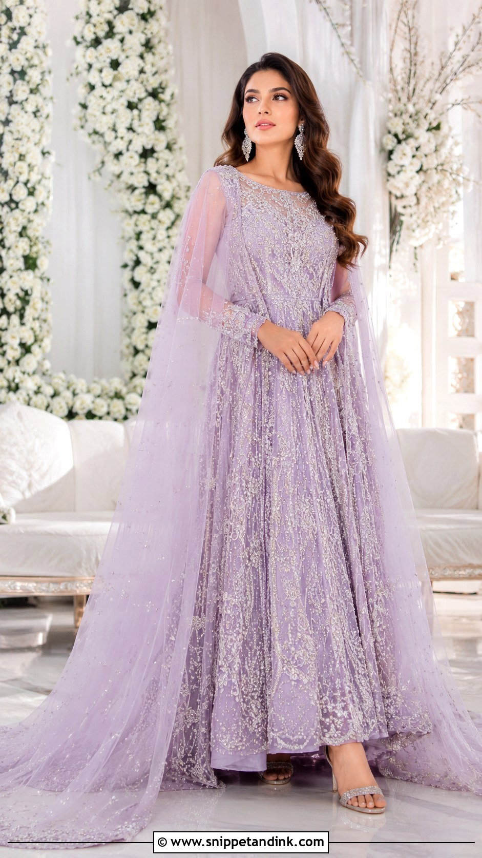Lilac Walima Bridal Gown - Snippet and Ink - 30 Walima Bridal Look Ideas
