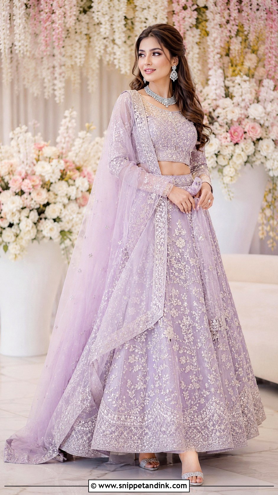Lilac Walima Bridal Lehenga Choli - Snippet and Ink - 25 Walima Bridal Dress Pakistan Ideas