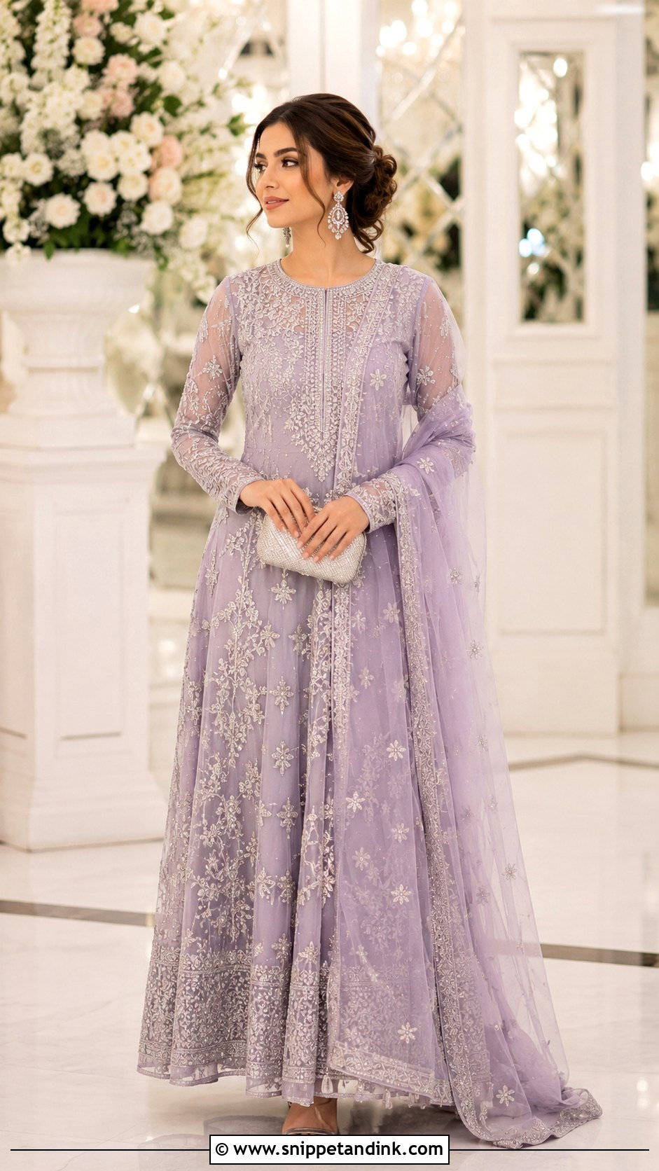 Lilac Walima Maxi Dress - Snippet and Ink - 25 Walima Outfit Ideas