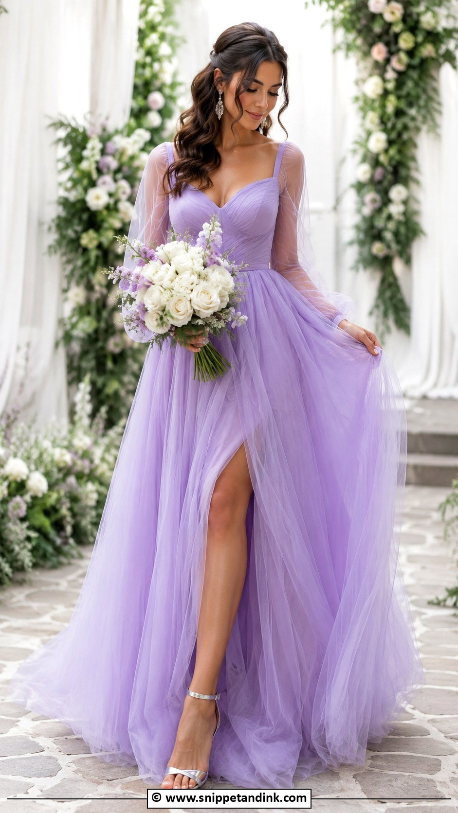 Lilac Wedding Dress - Snippet and Ink - 25 Colourful Wedding Dress Ideas