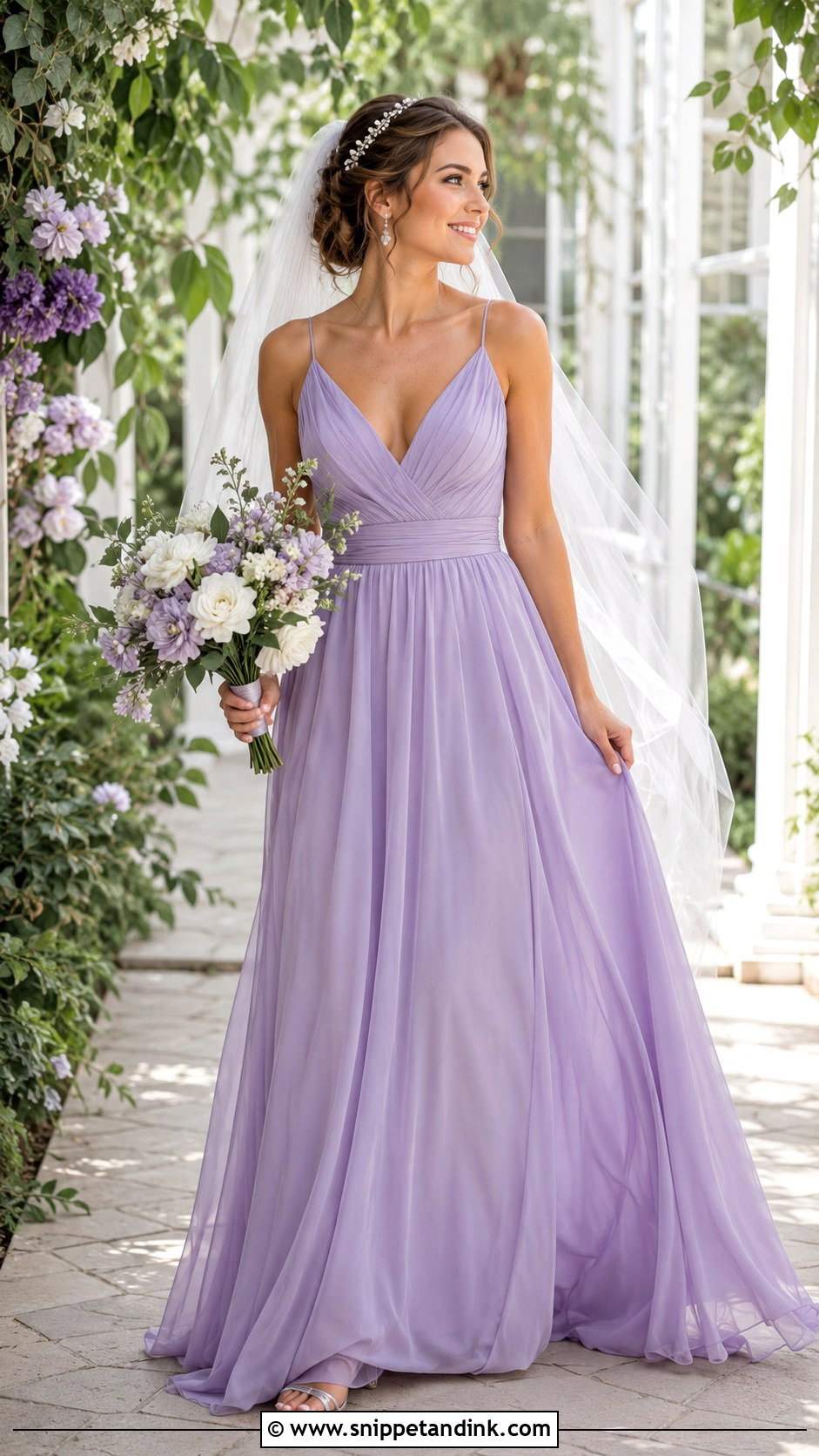 Lilac Wedding Dress - Snippet and Ink - 20 Colour Wedding Dress Ideas