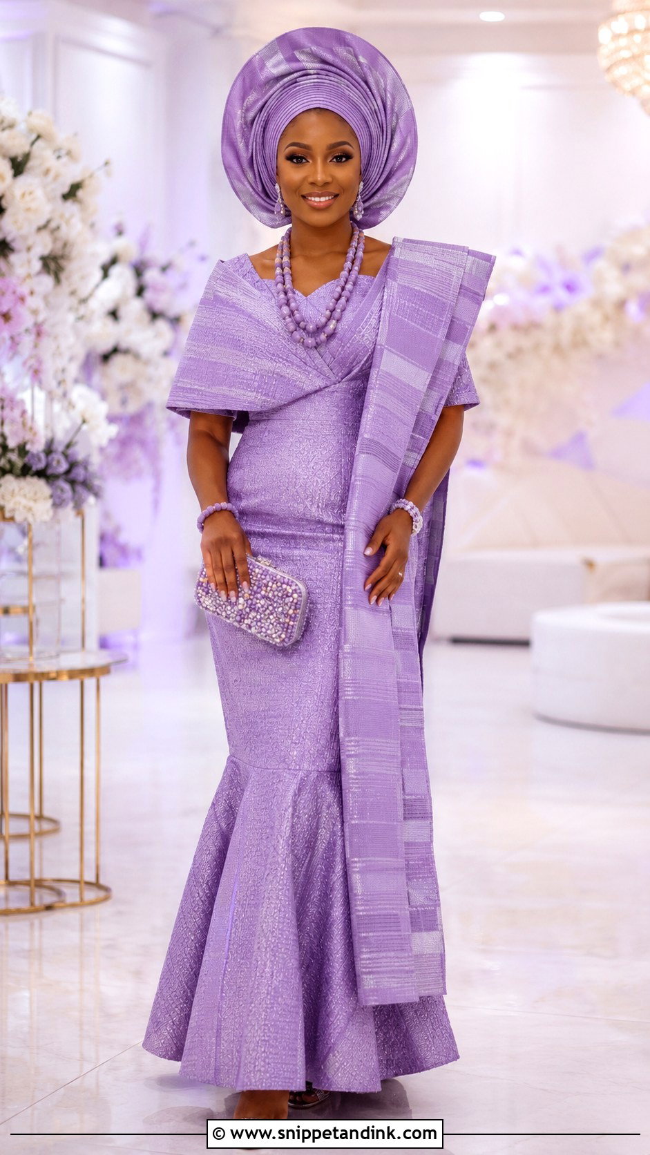 Lilac Yoruba Wedding Dress - Snippet and Ink - 20 Yoruba Wedding Dress Ideas