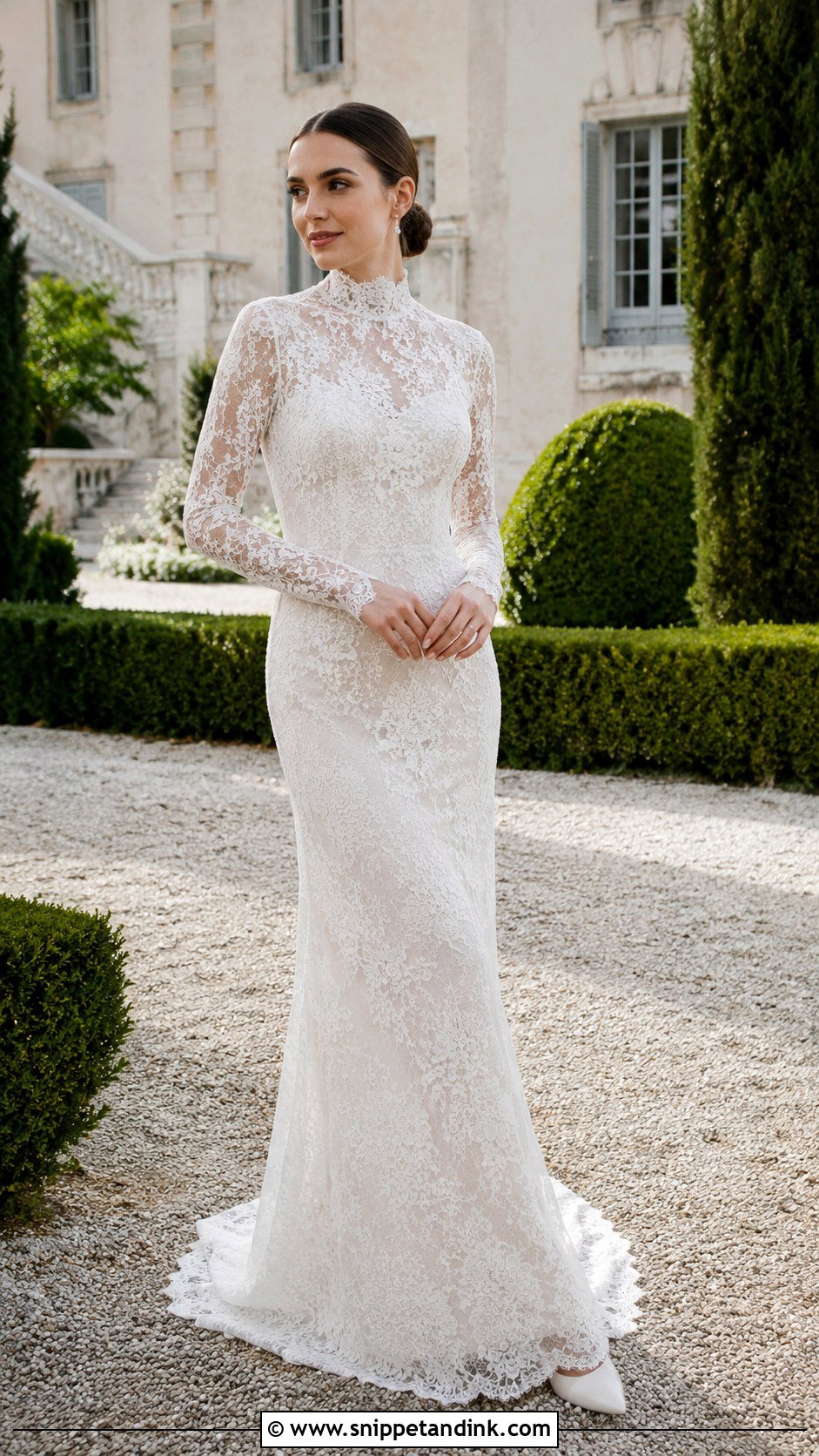 Lily Collins A Line Lace Wedding Dress - Snippet and Ink - 30 Lily Collins Wedding Dress Ideas