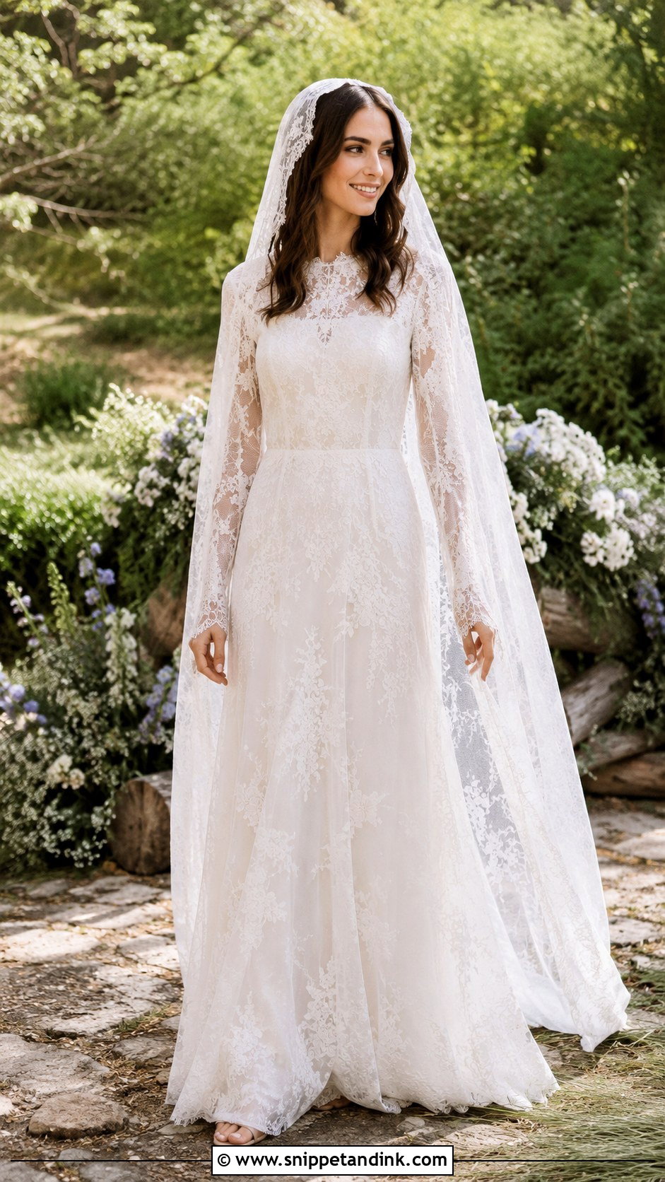 Lily Collins Boho Lace Wedding Dress - Snippet and Ink - 30 Lily Collins Wedding Dress Ideas