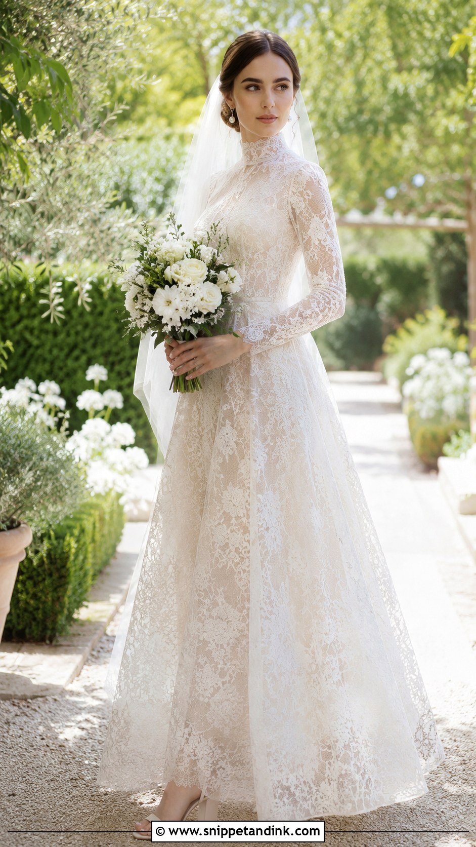 Lily Collins Garden Wedding Dress - Snippet and Ink - 30 Lily Collins Wedding Dress Ideas