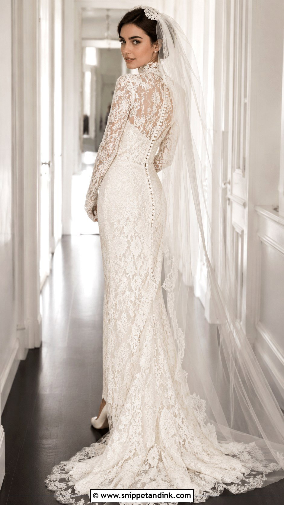 Lily Collins Lace Wedding Dress With Buttons - Snippet and Ink - 30 Lily Collins Wedding Dress Ideas