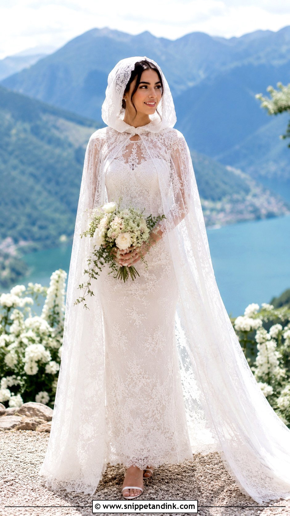 Lily Collins Wedding Dress - Snippet and Ink - 30 Celebrity Wedding Dresses