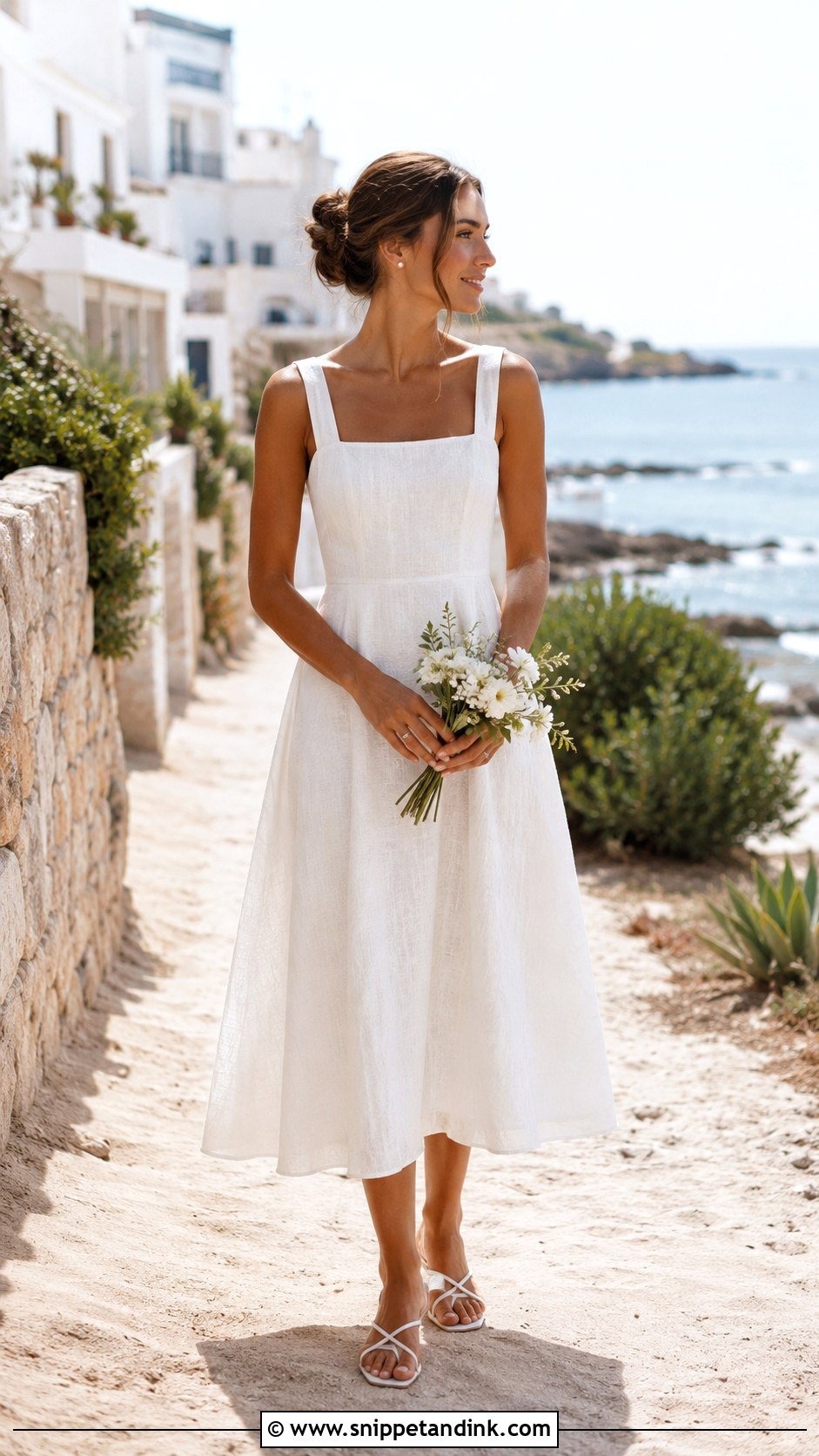 Linen Beach Elopement Dress - Snippet and Ink - 25 Beach Elopement Dress Ideas