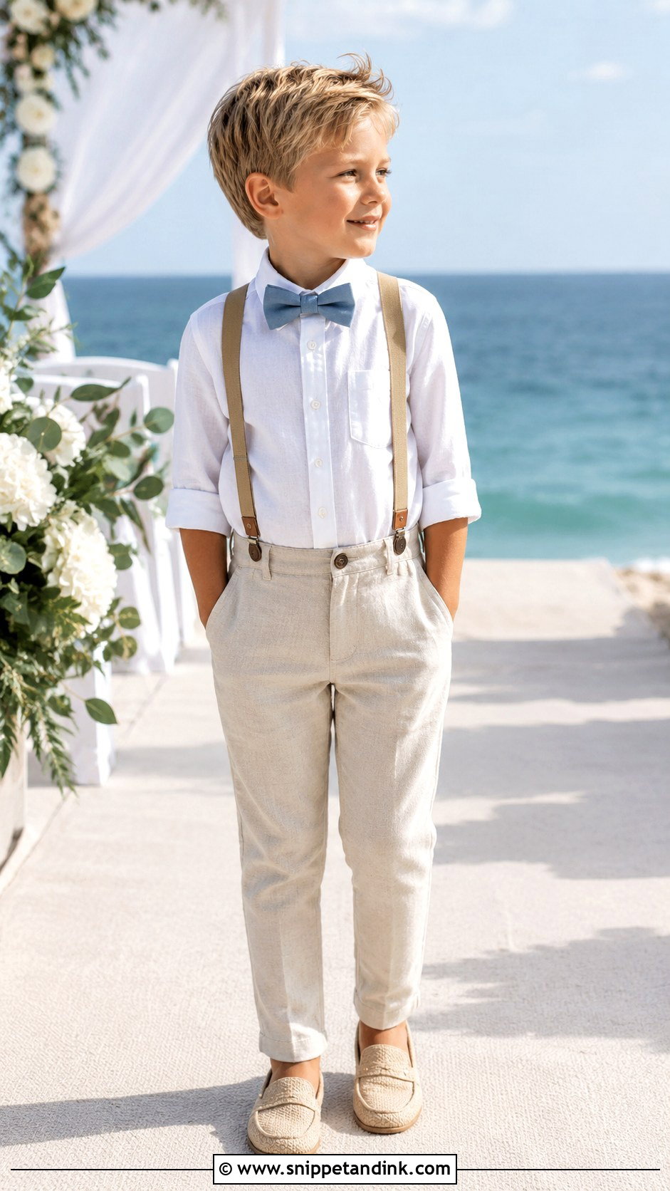 Linen Beach Little Boy Wedding Outfit - Snippet and Ink - 20 Little Boy Wedding Outfit Ideas