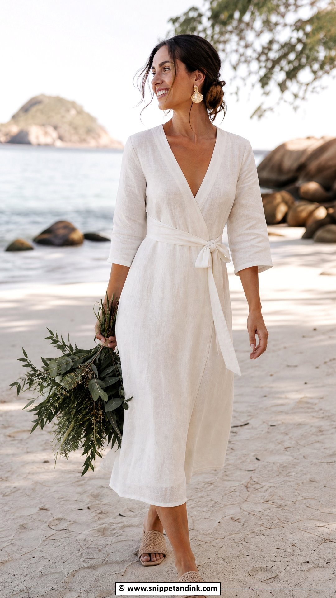 Linen Beach Wedding Dress - Snippet and Ink - 35 Beach Wedding Dress Ideas