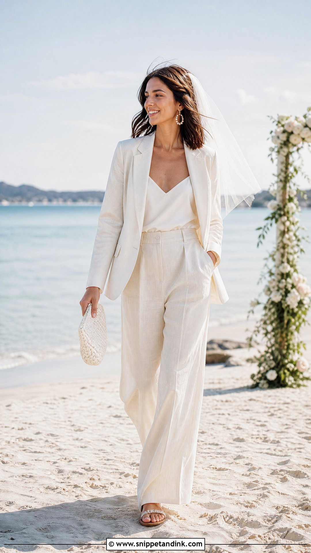 Linen Beach Wedding Suit - Snippet and Ink - 20 Suit Wedding Dresses