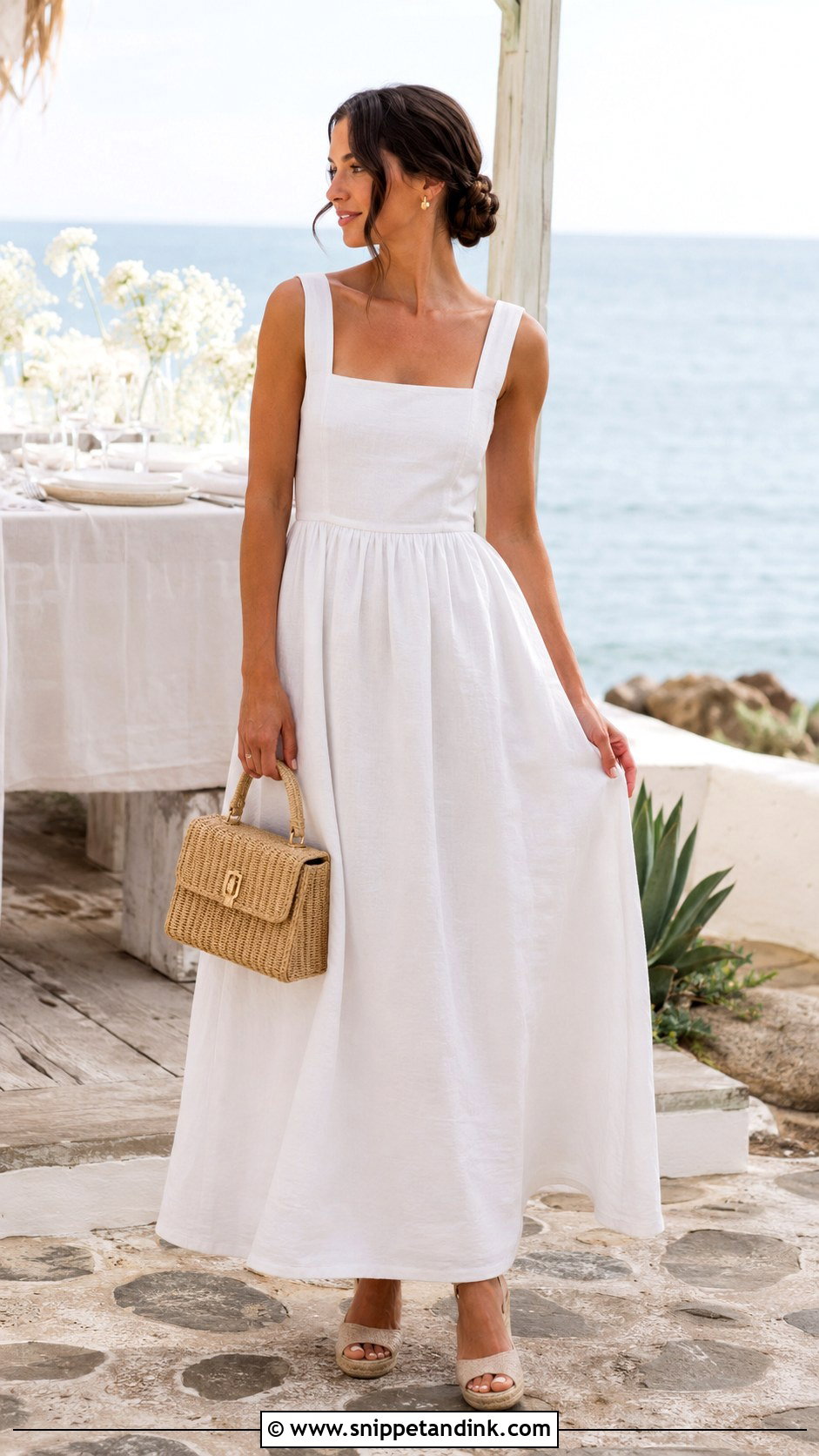 Linen Bridal Maxi Dress - Snippet and Ink - 20 Bridal Maxi Ideas