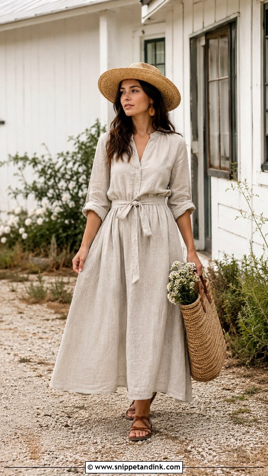 Linen Cottagecore Gown - Snippet and Ink - 20 Cottagecore Gowns