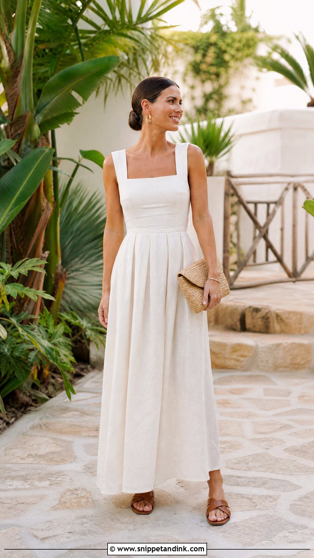Linen Destination Vow Renewal Dress - Snippet and Ink - 20 Vowel Renewal Dresses Ideas