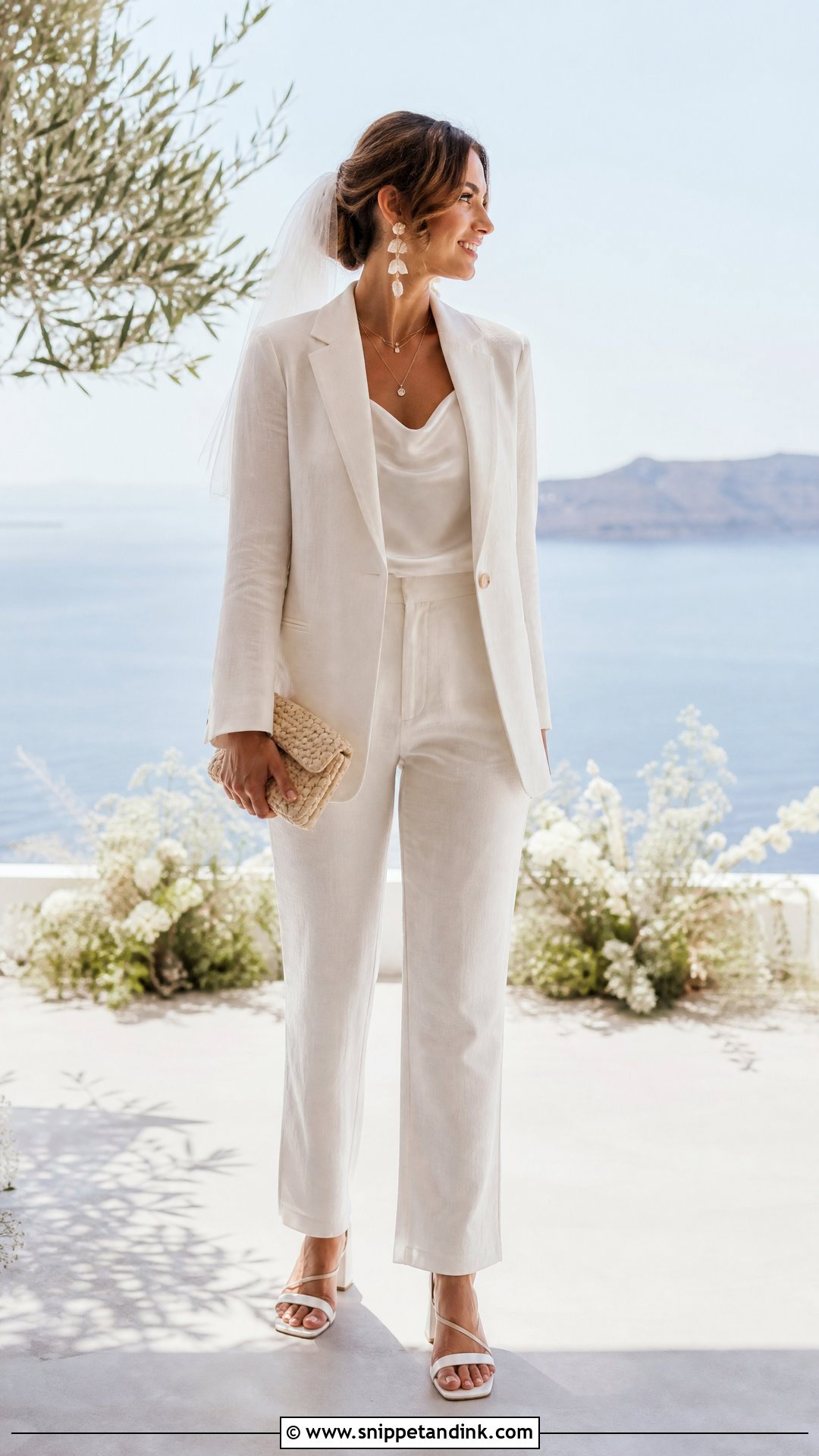 Linen Destination Wedding Suit - Snippet and Ink - 25 Suit Wedding Dress Ideas