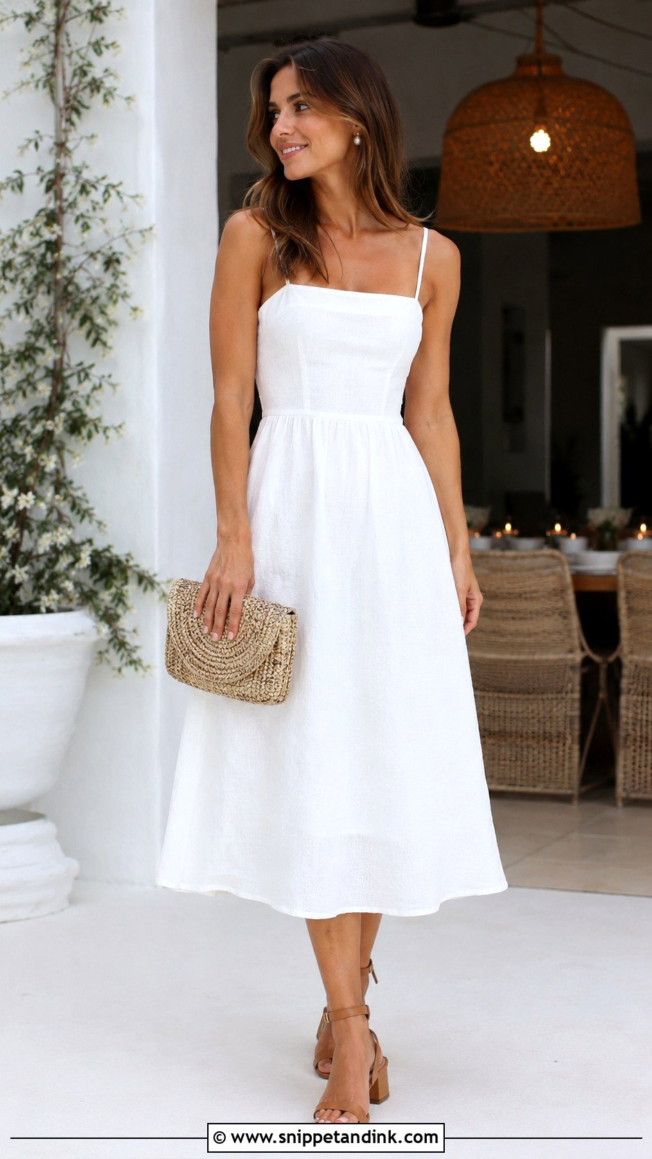 Linen Dress Rehearsal Dinner Outfit - Snippet and Ink - 25 Rehearsal Dinner Outfits