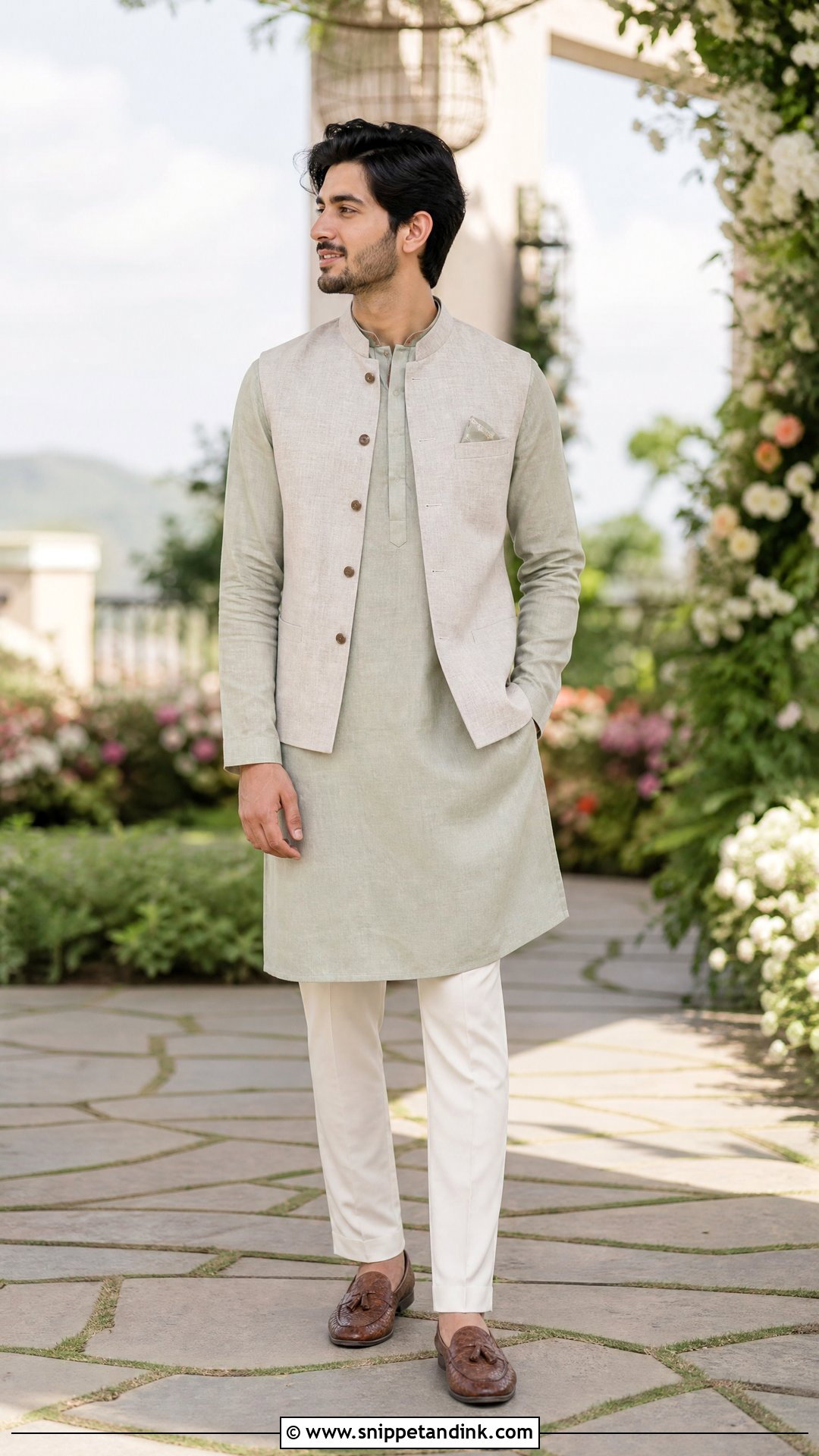 Linen Kurta For Day Wedding - Snippet and Ink - 25 Indian Bride Brother Outfit Ideas