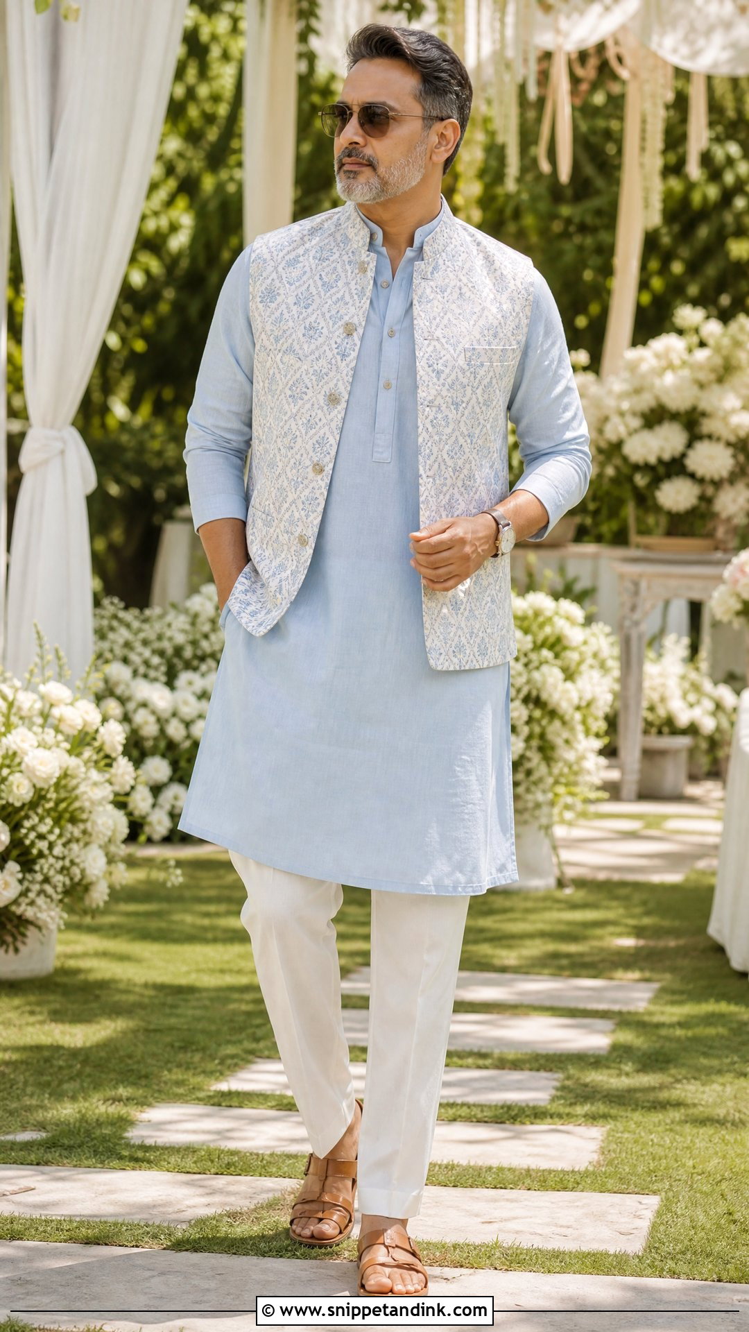 Linen Kurta With Straight Pants - Snippet and Ink - 20 Father Dress for Indian Wedding Ideas
