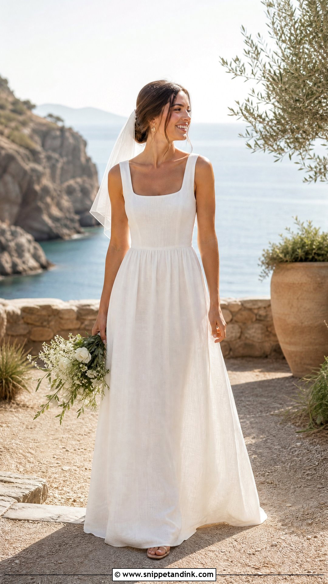 Linen Minimalist Wedding Dress - Snippet and Ink - 20 Wedding Dress Material Ideas