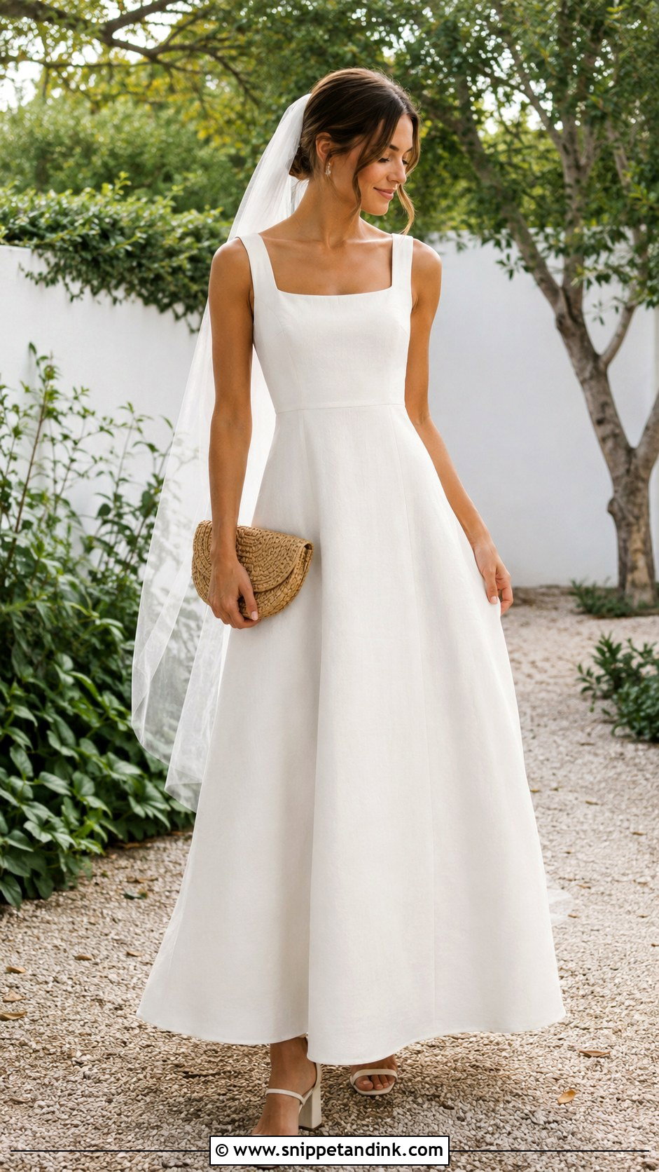 Linen Wedding Dress With A Line Skirt - Snippet and Ink - 30 Linen Wedding Dress Ideas