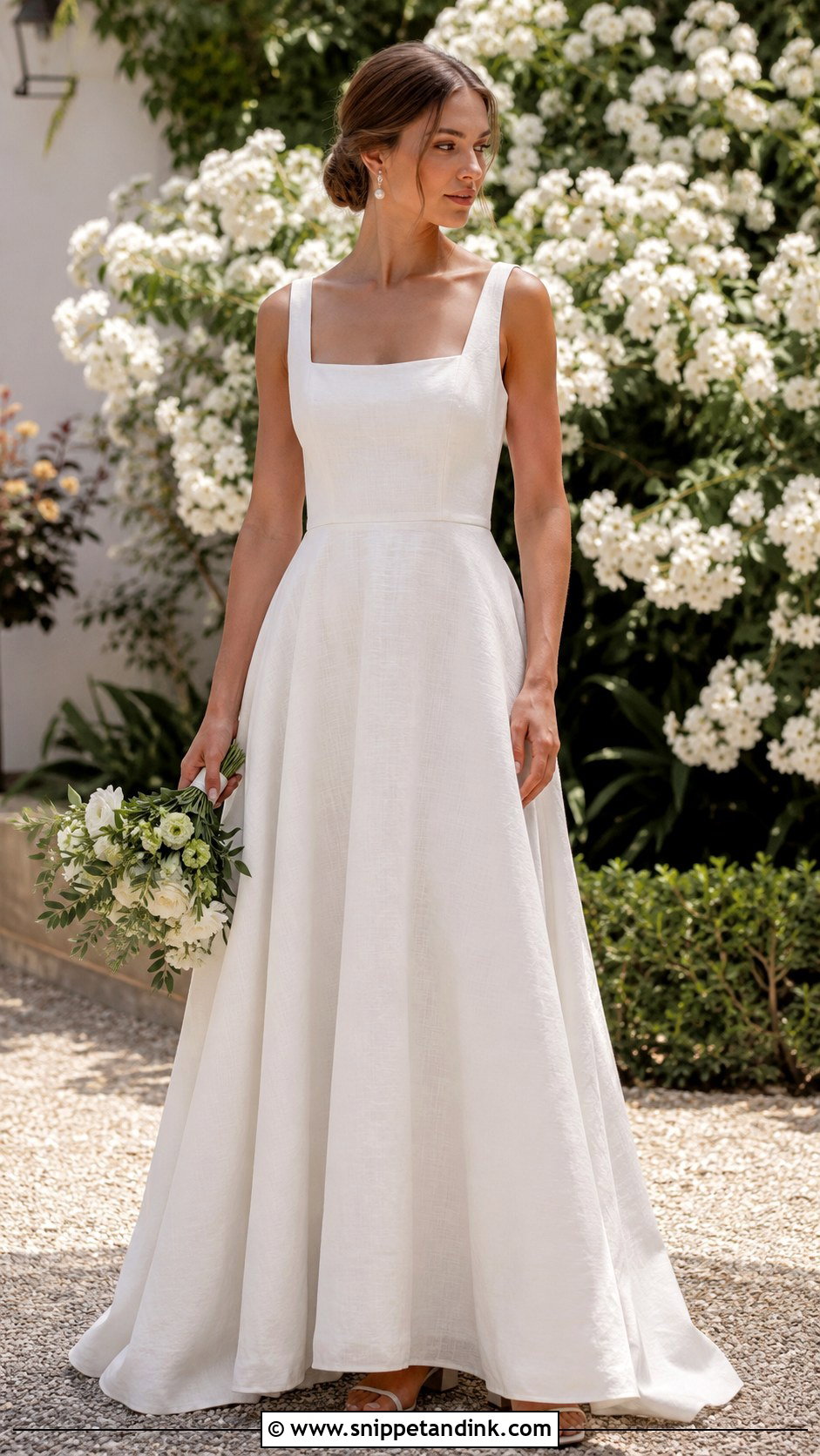 Linen Wedding Dress With Open Back - Snippet and Ink - 30 Linen Wedding Dress Ideas