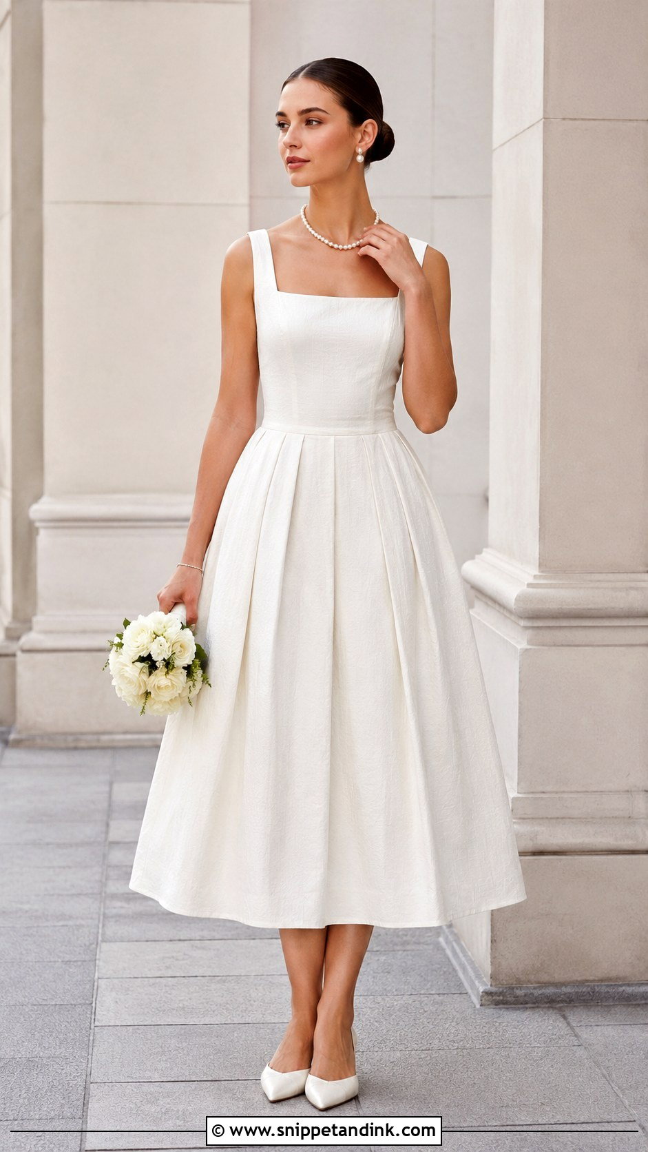 Linen Wedding Dress With Pleated Skirt - Snippet and Ink - 30 Linen Wedding Dress Ideas