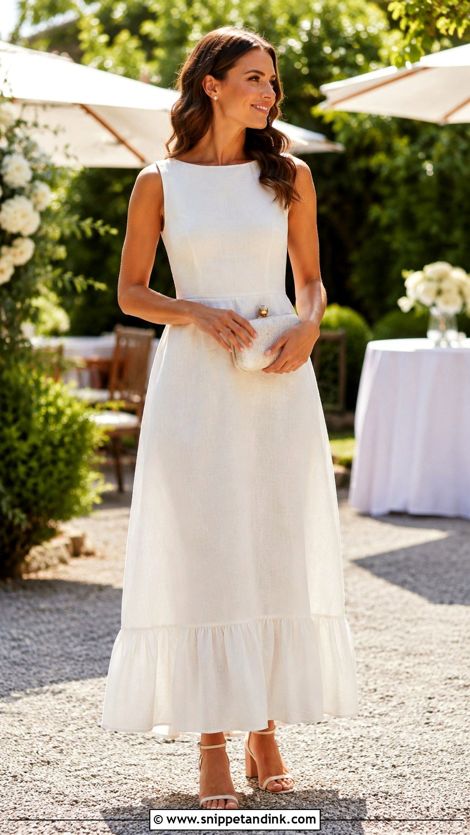 Linen Wedding Dress With Ruffle Hem - Snippet and Ink - 30 Linen Wedding Dress Ideas