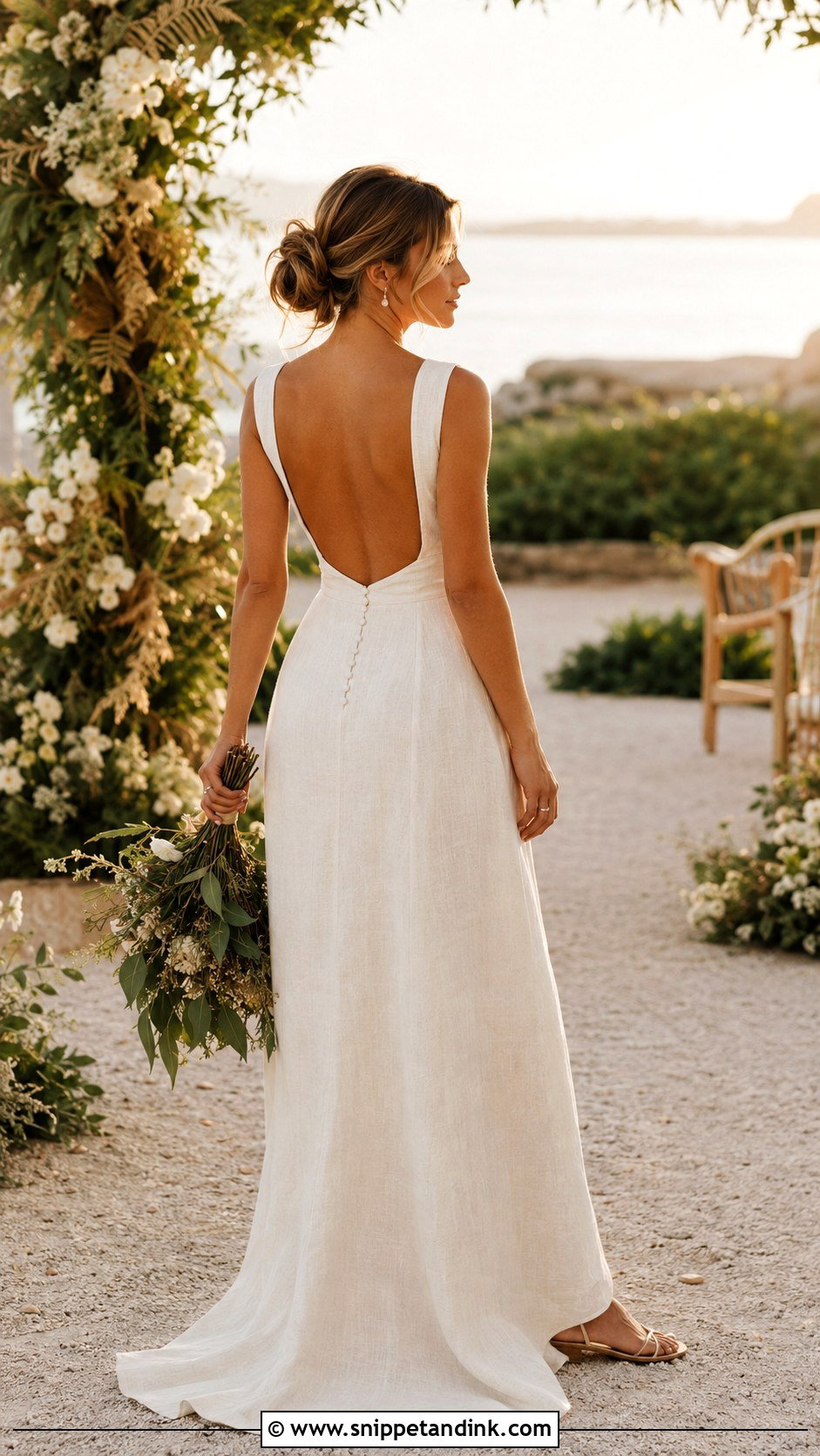 Linen Wedding Dress With Square Neckline - Snippet and Ink - 30 Linen Wedding Dress Ideas