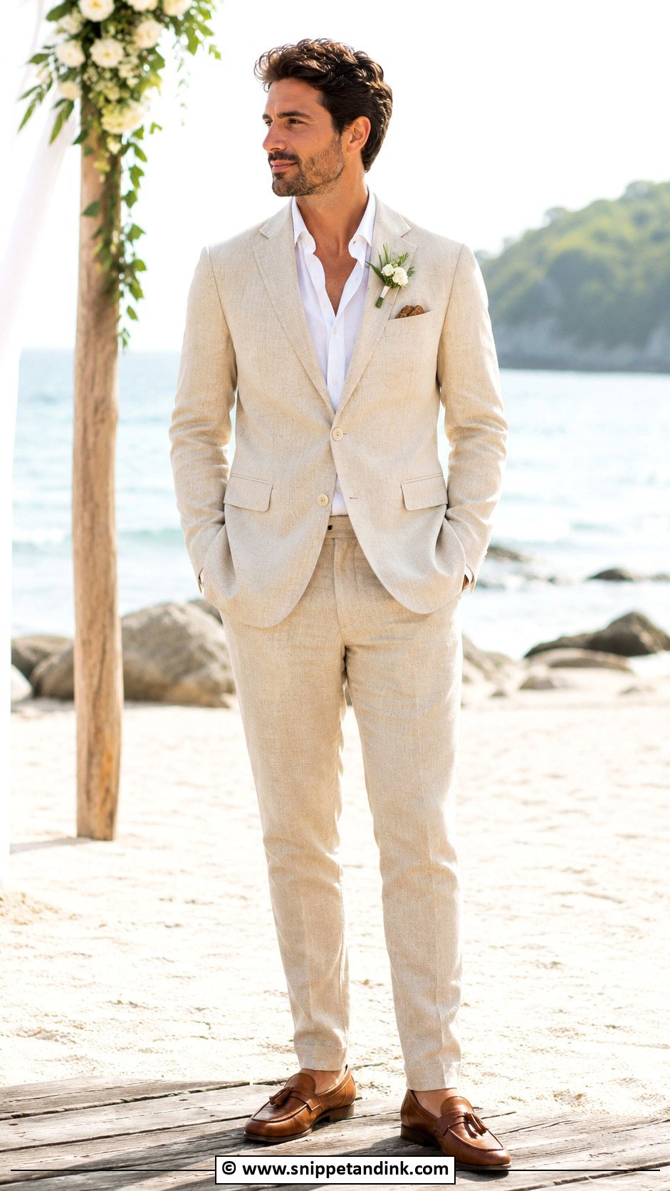 Linen Wedding Suit - Snippet and Ink - 35 Wedding Suit Ideas
