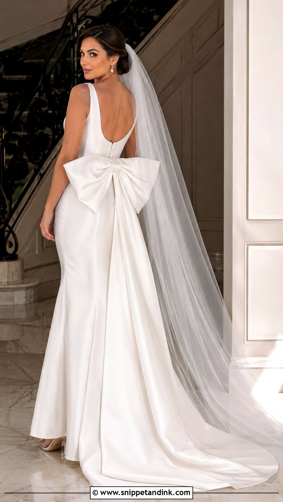Lisa Bow Back Wedding Dress - Snippet and Ink - 20 Lisa Wedding Dress Ideas