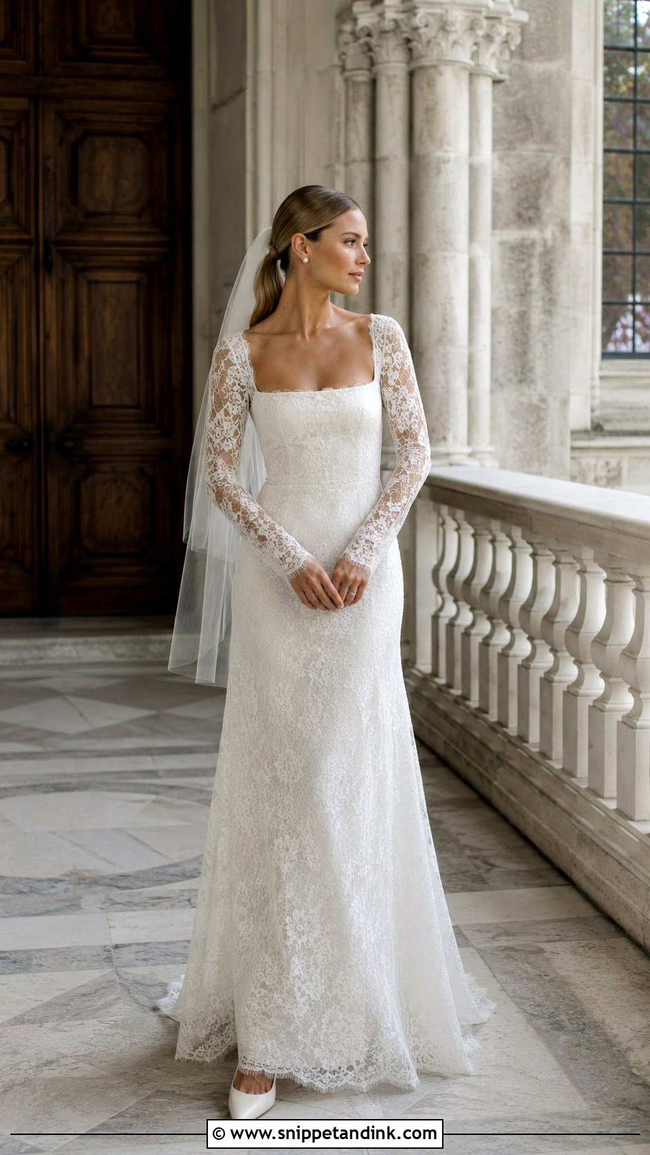 Lisa Long Sleeve Lace Wedding Dress - Snippet and Ink - 20 Lisa Wedding Dress Ideas