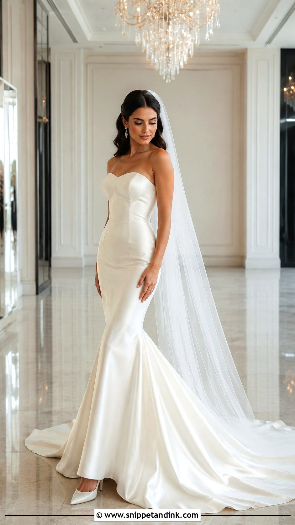 Lisa Satin Mermaid Wedding Dress - Snippet and Ink - 20 Lisa Wedding Dress Ideas