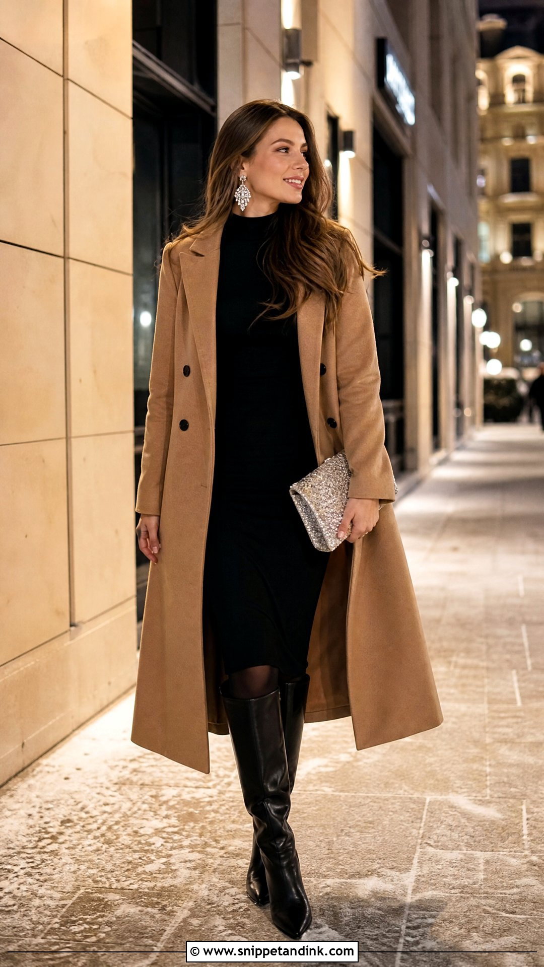 Little Black Dress Winter Bachelorette Outfit - Snippet and Ink - 20 Winter Bachelorette Outfit Ideas