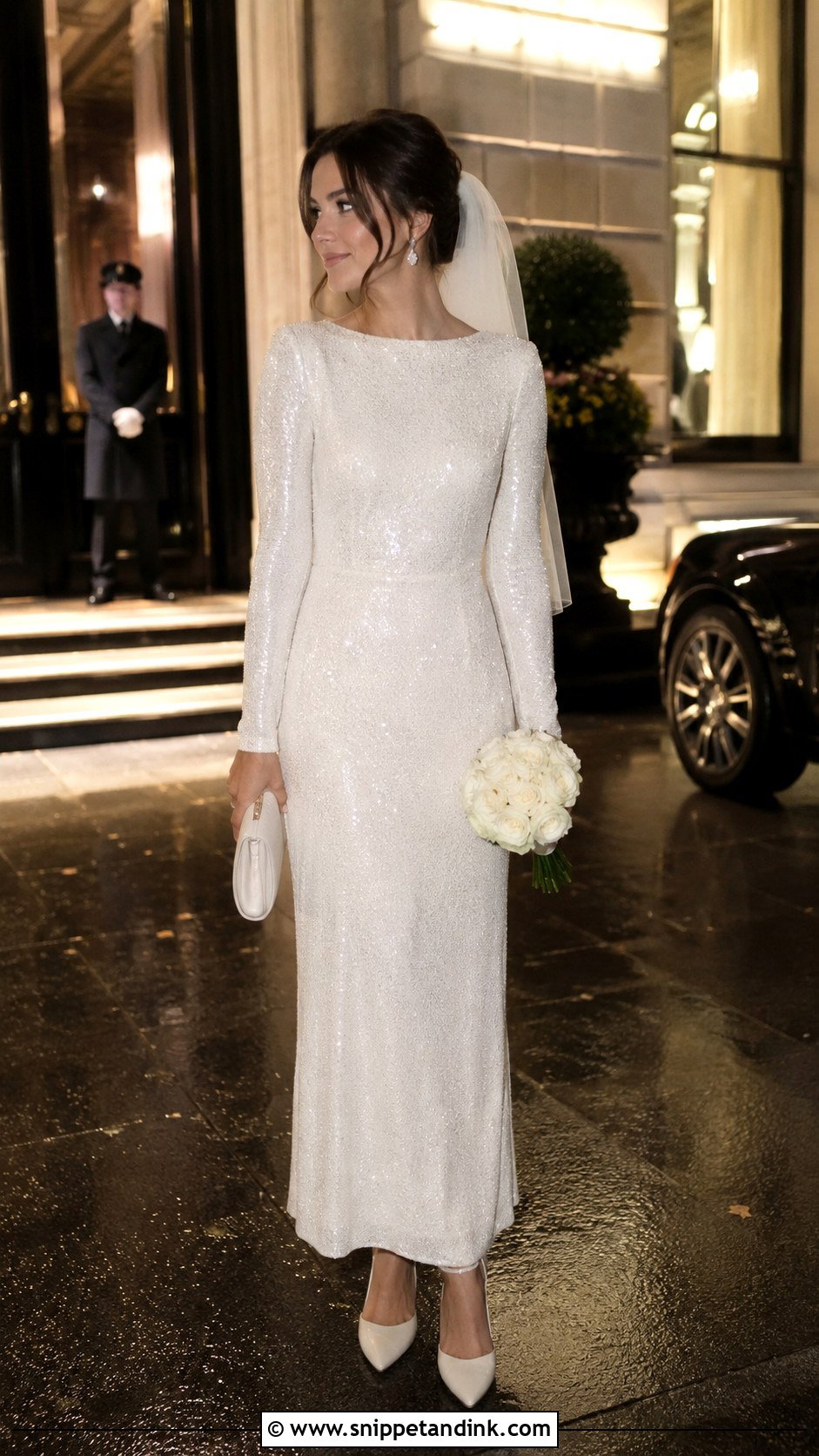 London Bride Sequin Evening Dress - Snippet and Ink - 20 London Bride Ideas
