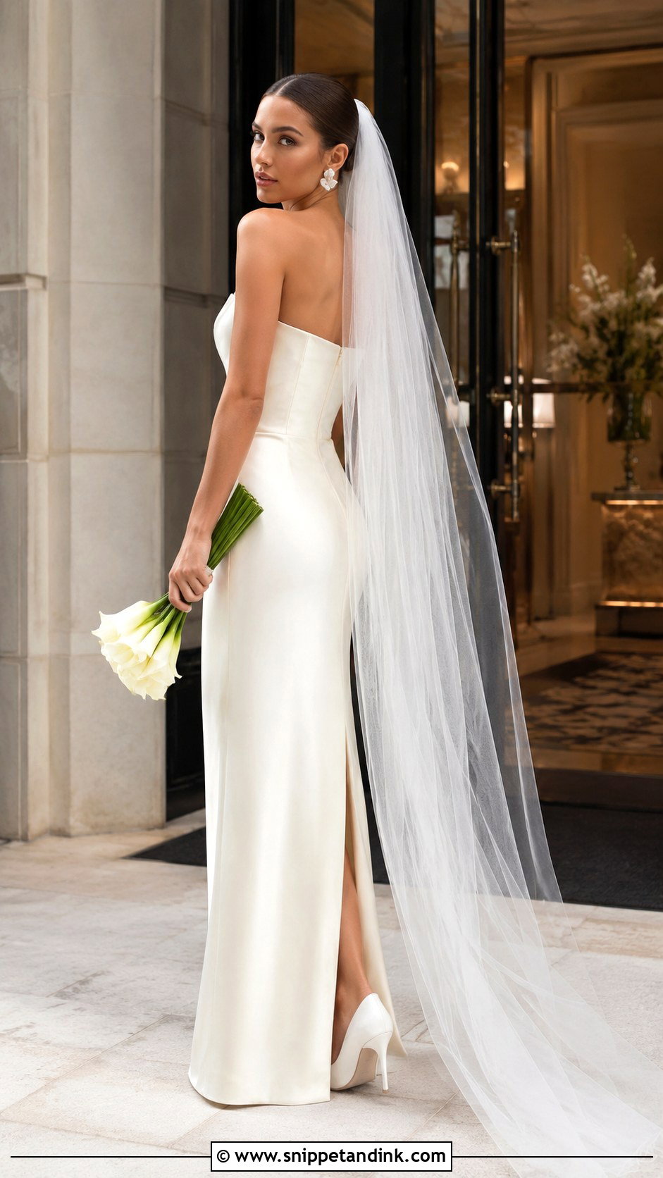 London Bride Strapless Column Gown - Snippet and Ink - 20 London Bride Ideas