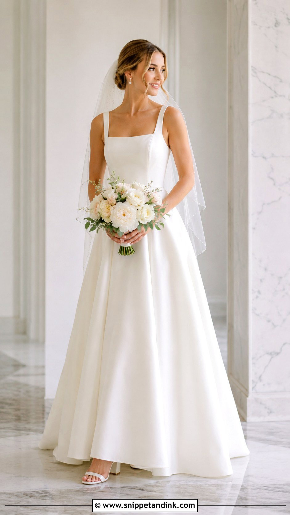 Long A Line Wedding Dress - Snippet and Ink - 30 Long Wedding Dresses