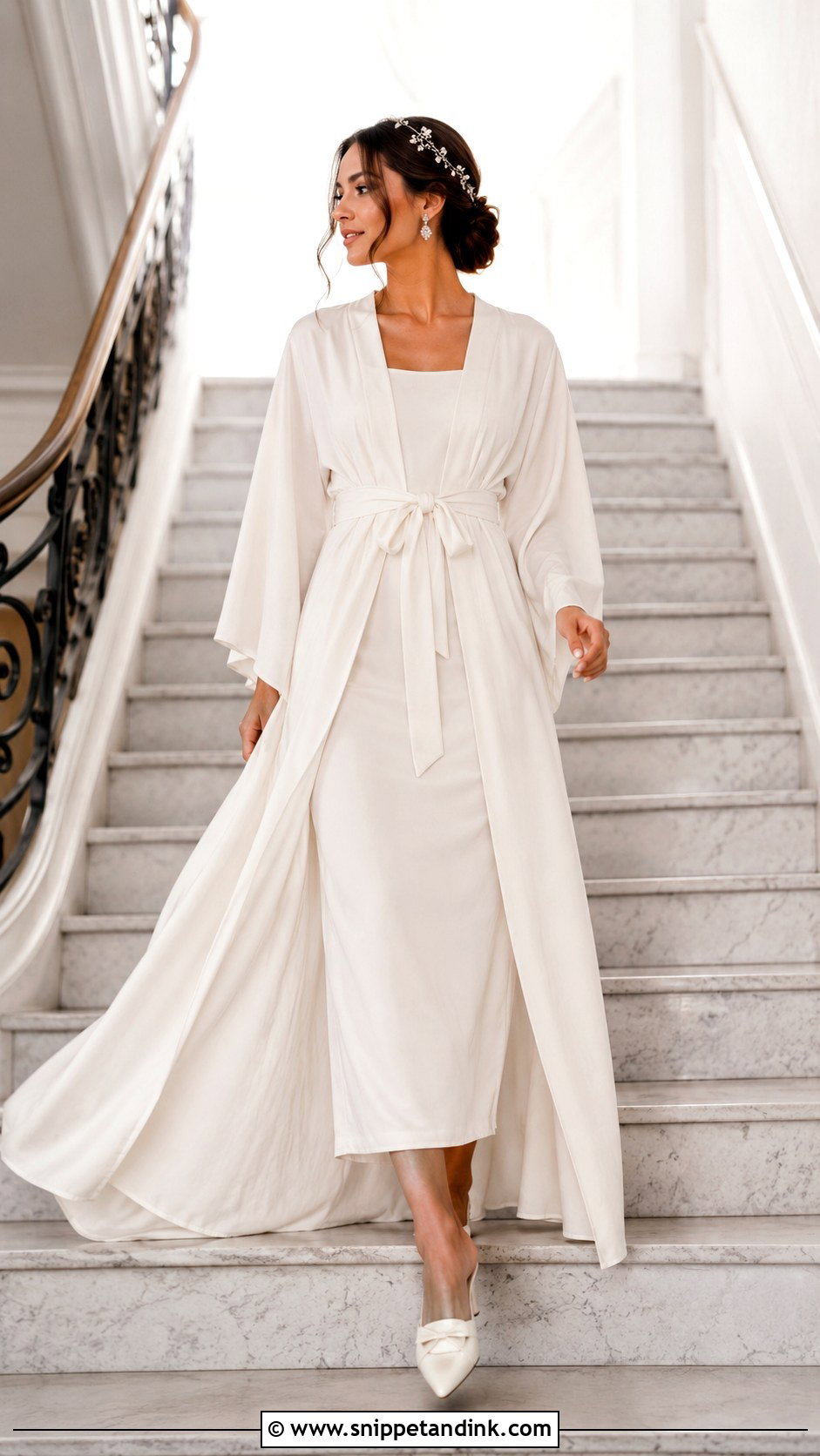 Long Batas Bride Robe Outfit - Snippet and Ink - 20 Batas Bride Ideas