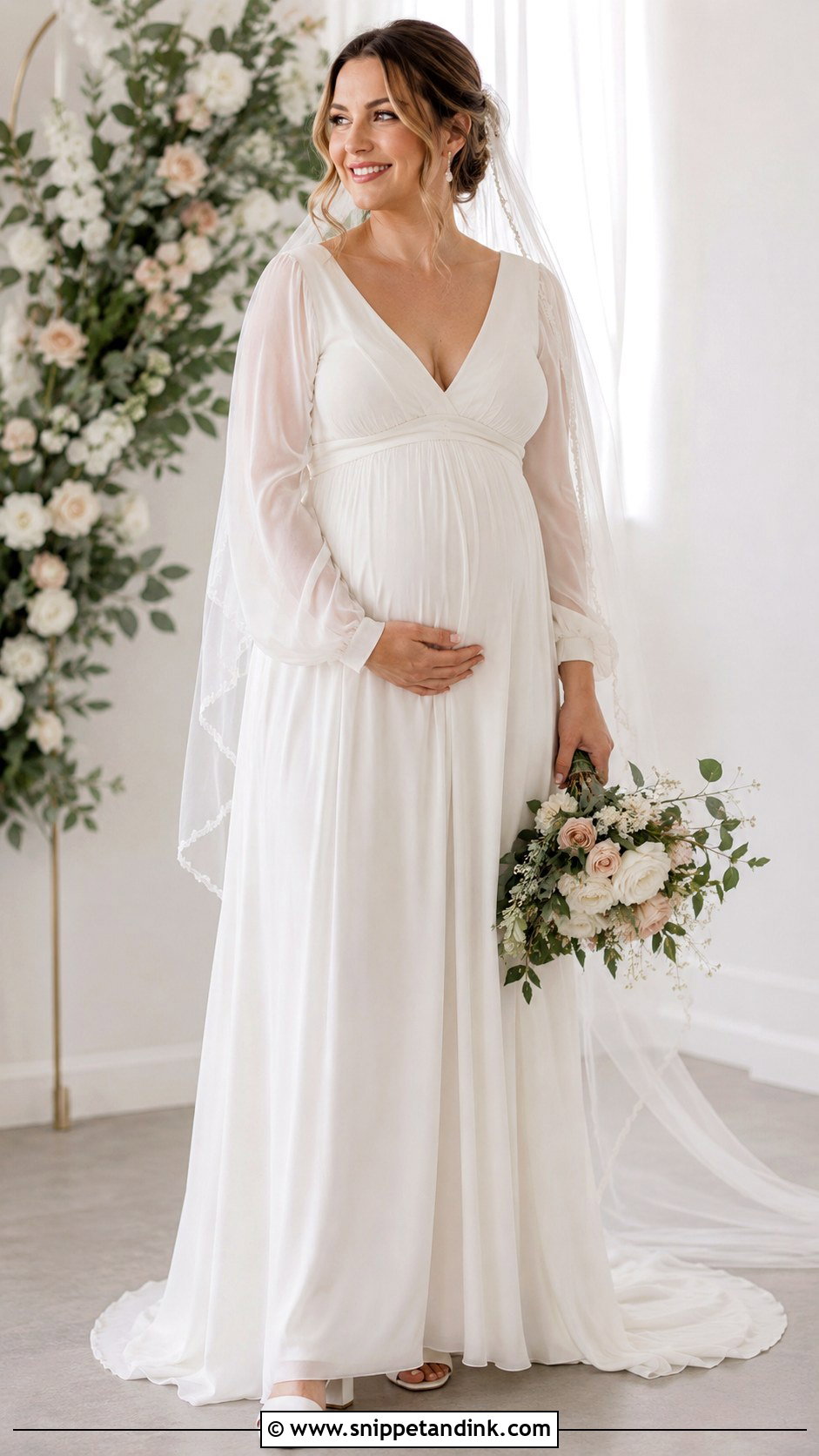 Long Beaded Wedding Dress - Snippet and Ink - 30 Long Wedding Dresses
