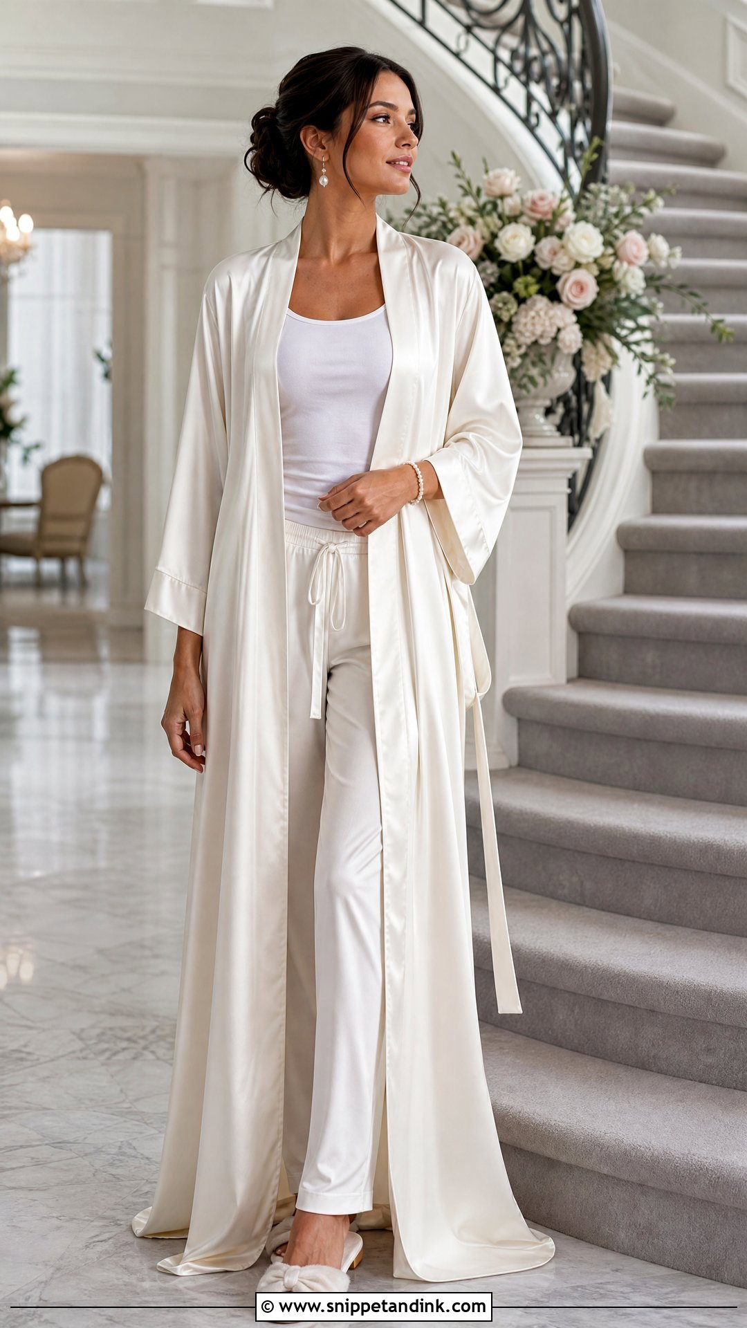 Long Bridal Robe - Snippet and Ink - 20 Robe for Bride Ideas