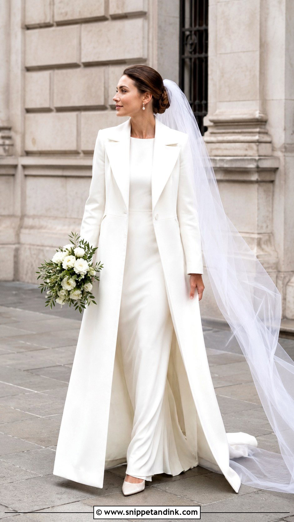 Long Coat Wedding Dress Jacket - Snippet and Ink - 25 Wedding Dress Jacket Ideas