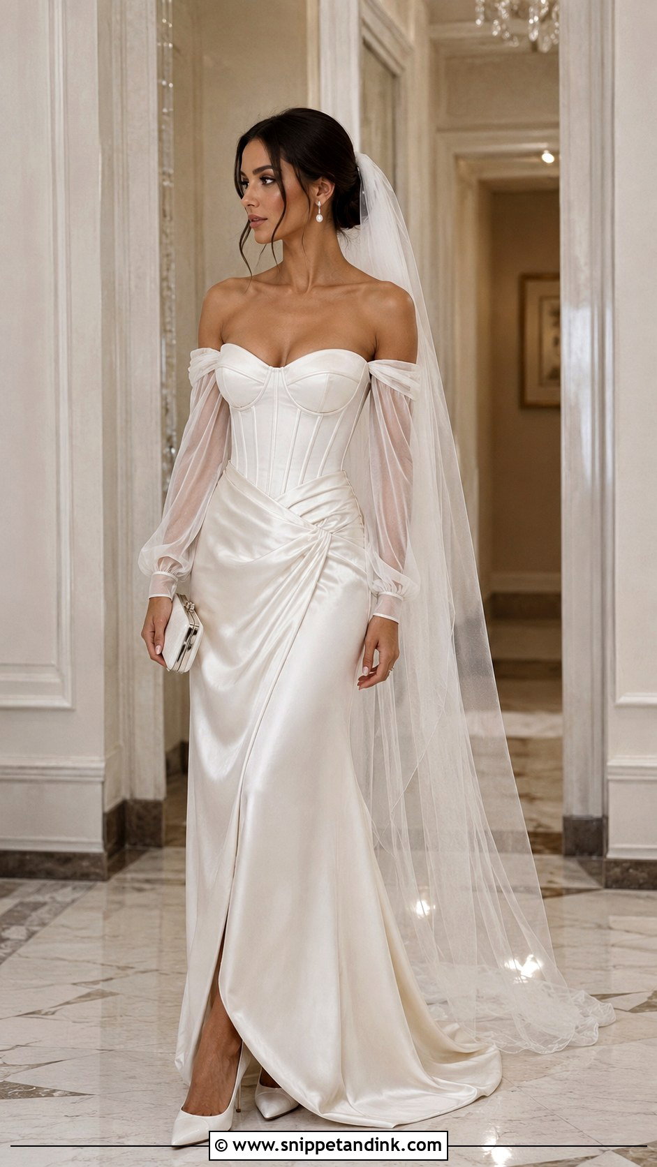 Long Corset Elopement Dress - Snippet and Ink - 20 Long Elopement Dress Ideas