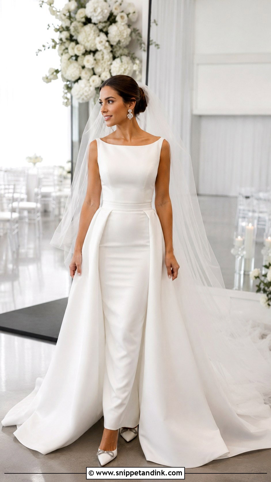 Long Detachable Train Wedding Dress - Snippet and Ink - 30 Long Wedding Dresses