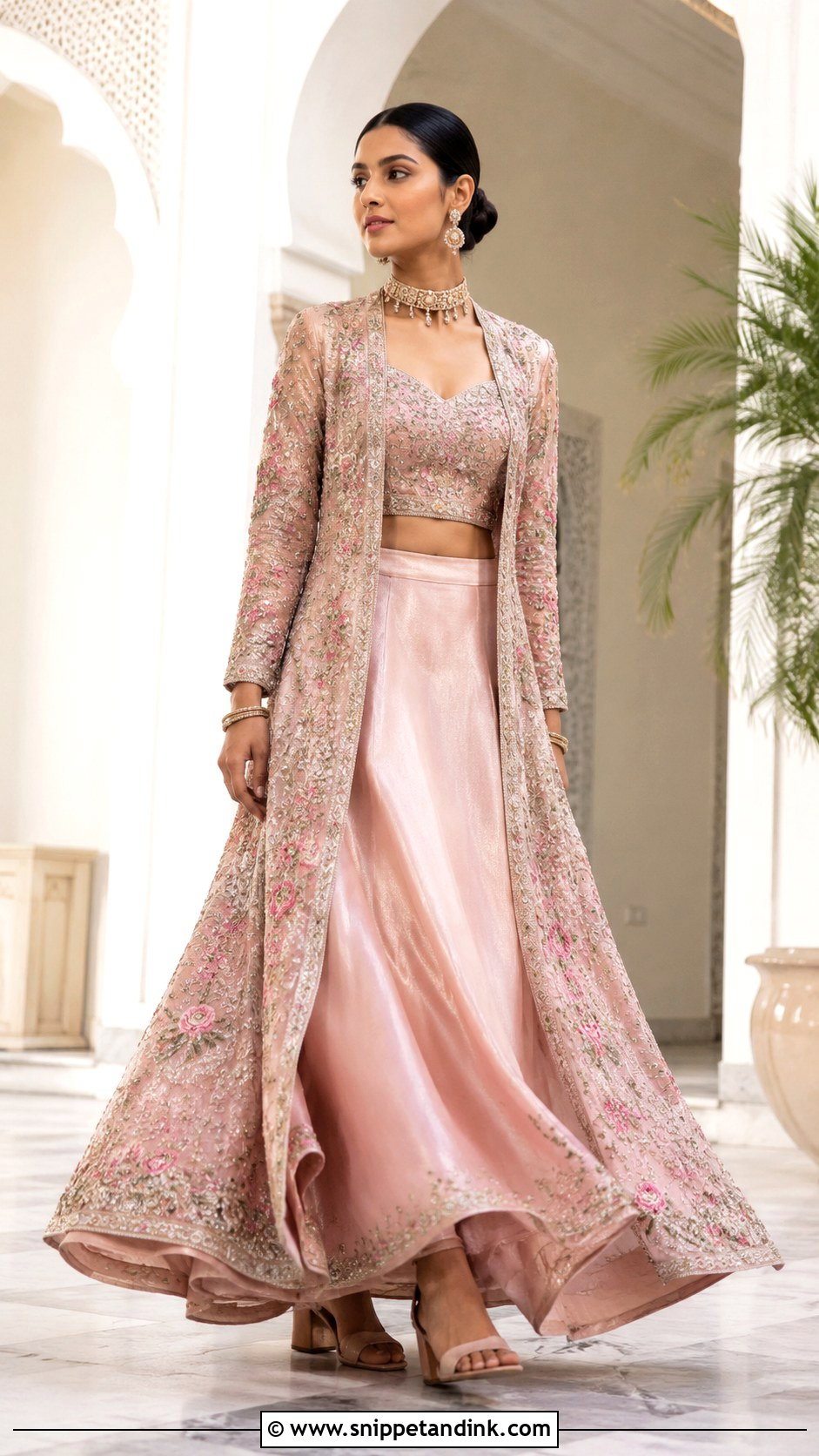 Long Jacket Bridal Lehenga - Snippet and Ink - 20 Lehanga Designs Bridal Collection