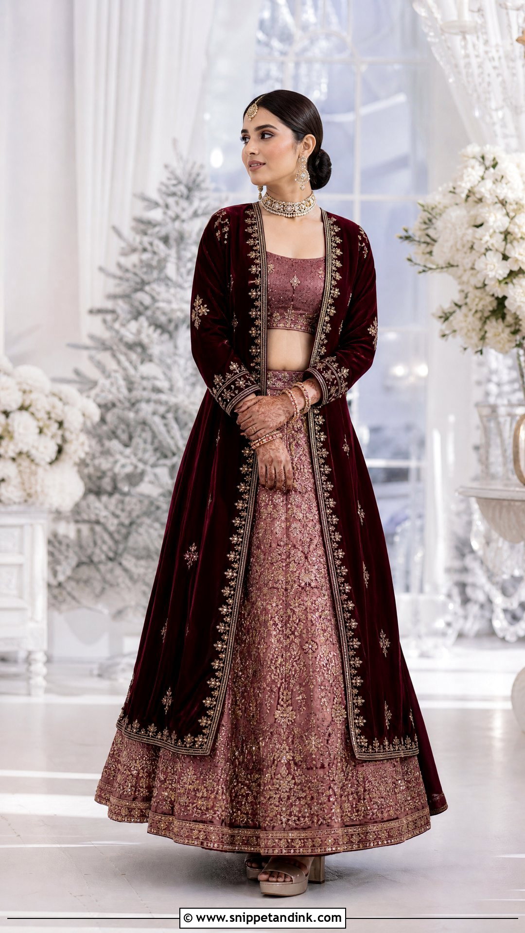Long Jacket Bridal Lehenga - Snippet and Ink - 20 Unique Indian Bridal Outfits