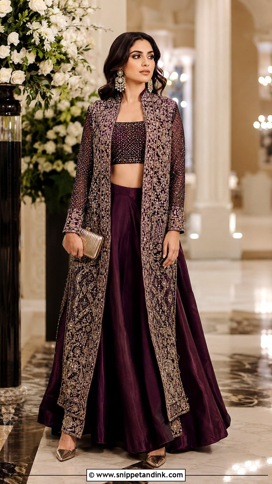 Long Jacket Lehenga for Wedding Party - Snippet and Ink - 20 Indian Dress for Wedding Party Ideas