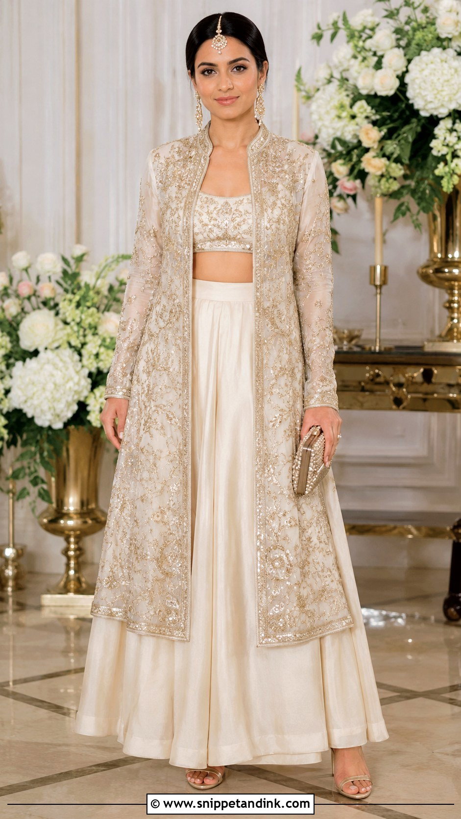 Long Jacket Lehenga for Wedding - Snippet and Ink - 20 Indian Wedding Dress for Sisters Wedding Ideas