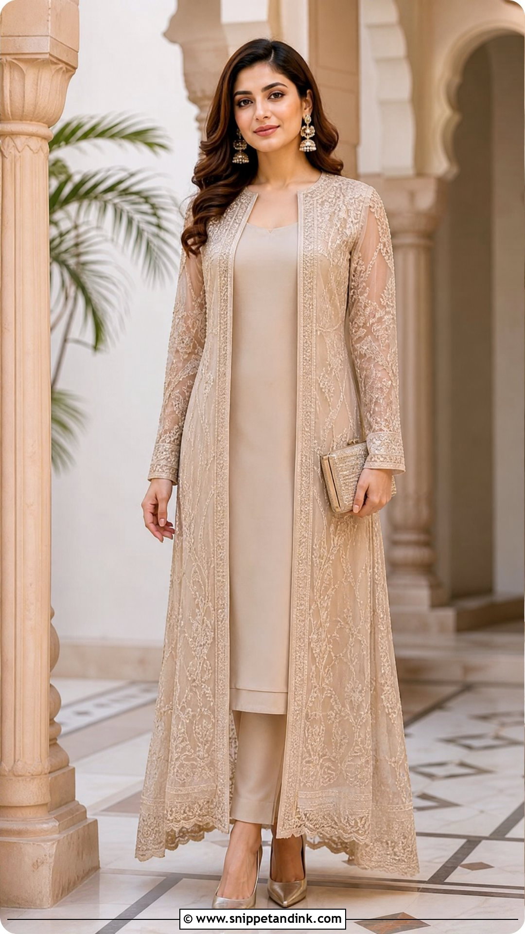Long Jacket Suit - Snippet and Ink - 20 Suit Ideas for Women Indian Wedding