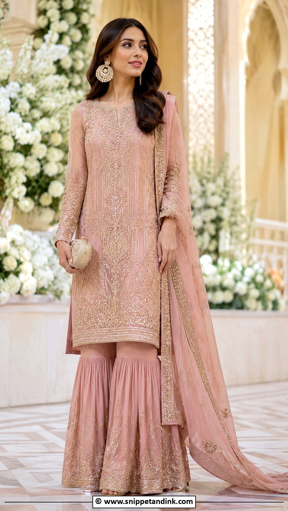 Long Kurta Sarara Suit - Snippet and Ink - 30 Sarara Dress Indian Weddings Ideas